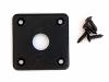 ELECTRIC GUITAR BLACK PLASTIC JACK PLATE